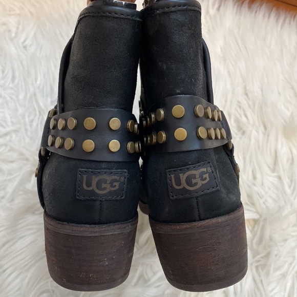 UGG Darling Black Suede Harness Booties - Picture 6 of 10